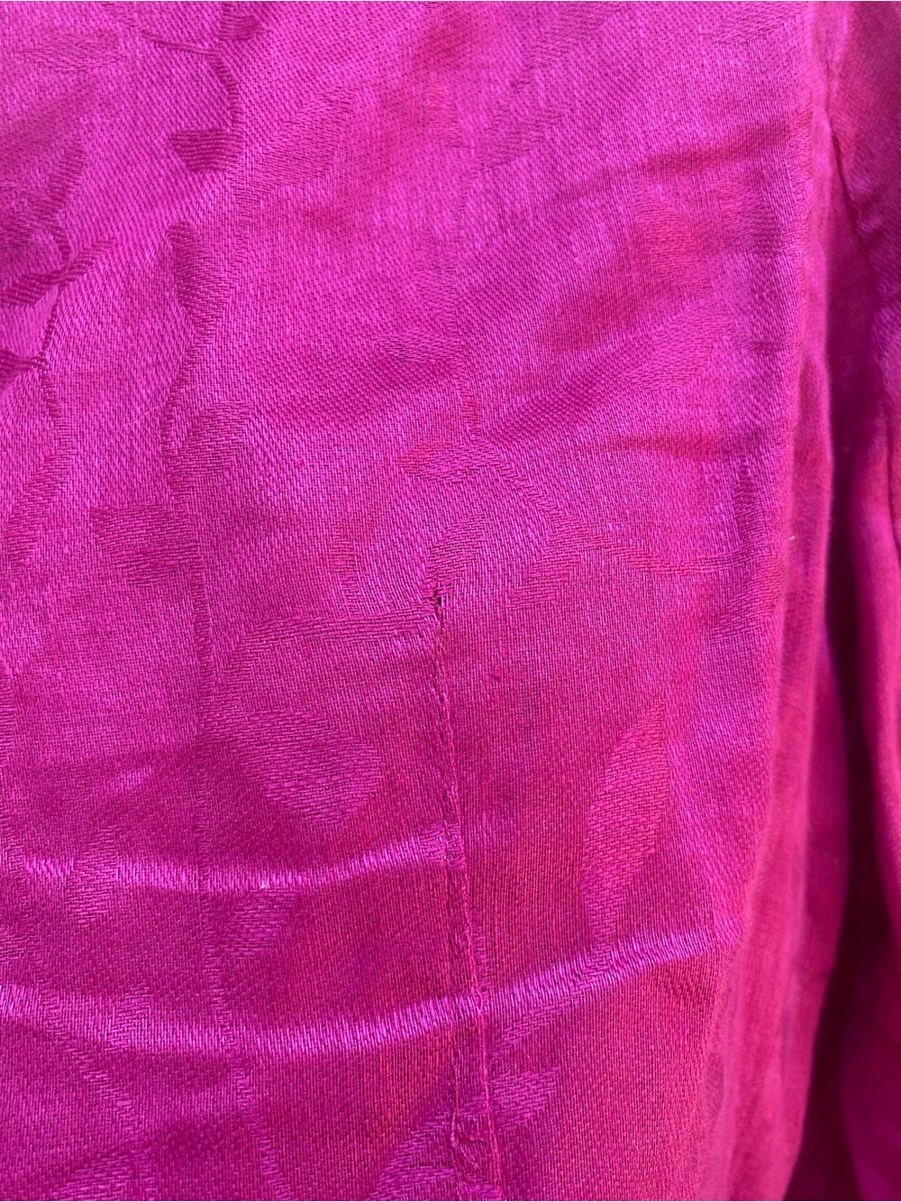 Jones New York Vibrant Fuchsia Three-Button Linen Blazer - Picture 10 of 11